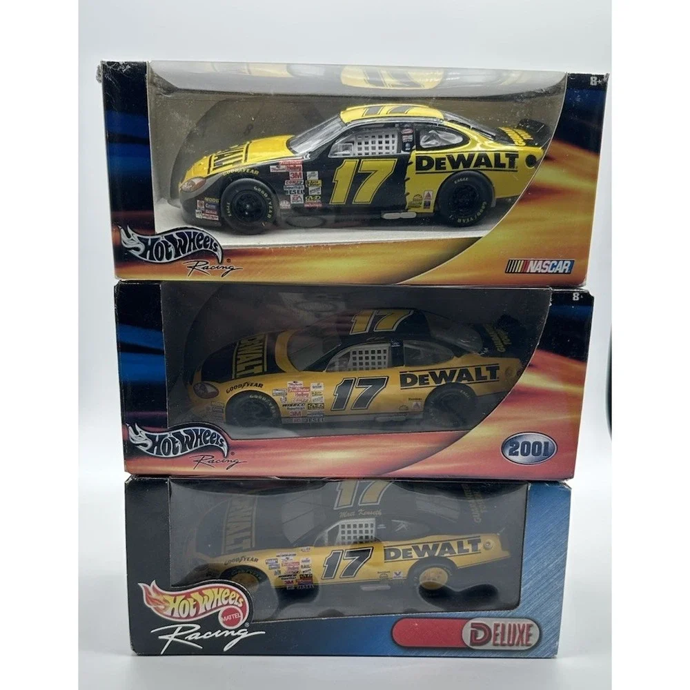 HOT WHEELS NASCAR 1:24 MATT KENSETH #17 DEWALT DIECAST CAR 3 CAR LOT
